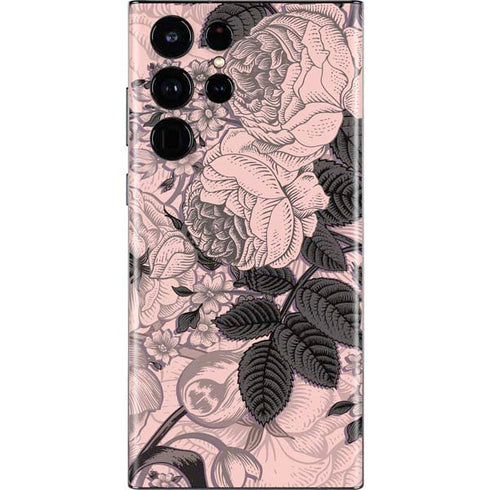 Rose Quartz Floral Galaxy S22 Ultra Skin