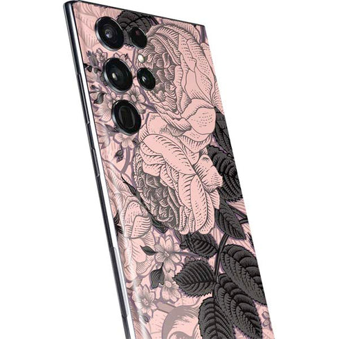 Rose Quartz Floral Galaxy S22 Ultra Skin