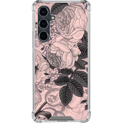 Rose Quartz Floral Galaxy S23 FE Clear Case