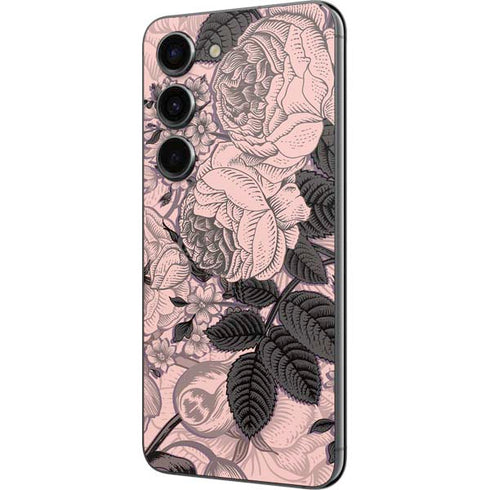 Rose Quartz Floral Galaxy S23 Skin