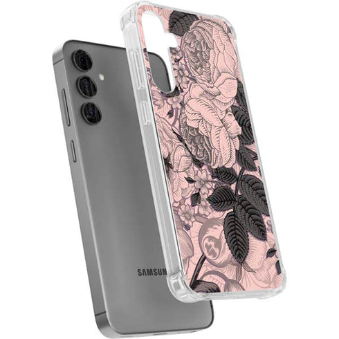 Rose Quartz Floral Galaxy S24 Plus Clear Case