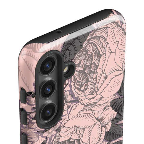 Rose Quartz Floral Galaxy S24 Plus Impact Case
