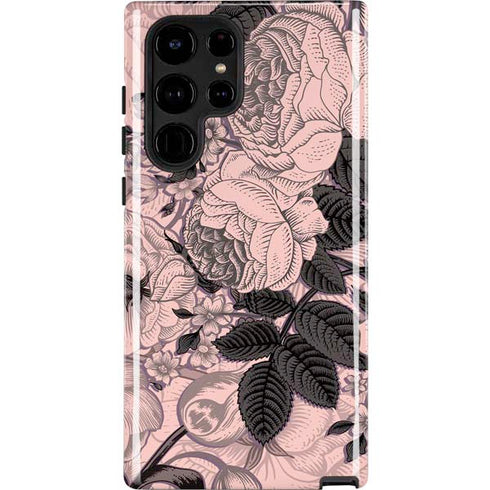 Rose Quartz Floral Galaxy S24 Ultra Impact Case