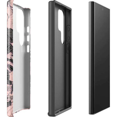 Rose Quartz Floral Galaxy S24 Ultra Impact Case