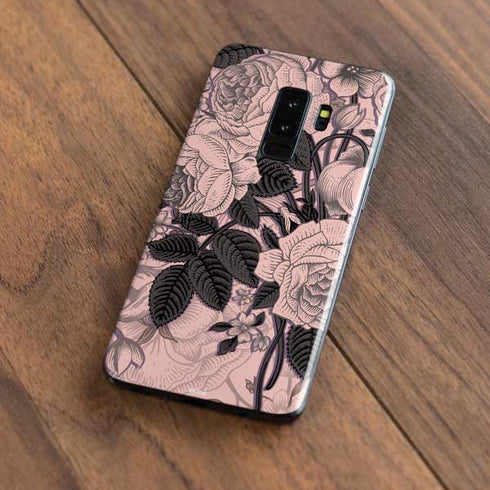 Rose Quartz Floral Galaxy S9 Plus Skin