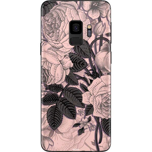 Rose Quartz Floral Galaxy S9 Skin