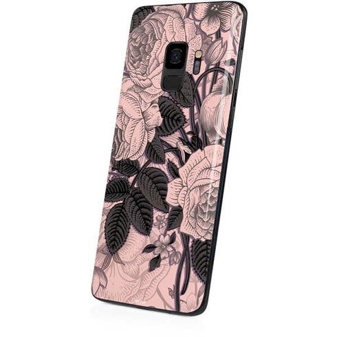 Rose Quartz Floral Galaxy S9 Skin