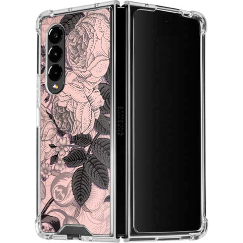 Rose Quartz Floral Galaxy Z Fold4 5G Clear Case