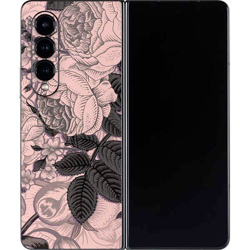 Rose Quartz Floral Galaxy Z Fold4 5G Skin