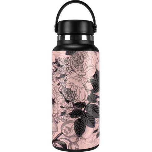 Rose Quartz Floral Hydro Flask 32oz Wide Mouth Skin