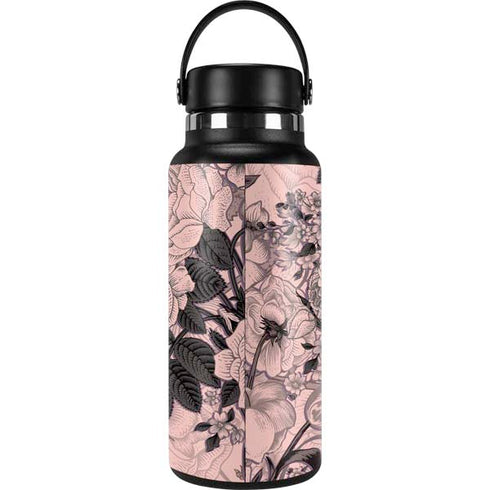 Rose Quartz Floral Hydro Flask 32oz Wide Mouth Skin