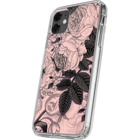 Rose Quartz Floral iPhone 11 Clear Case