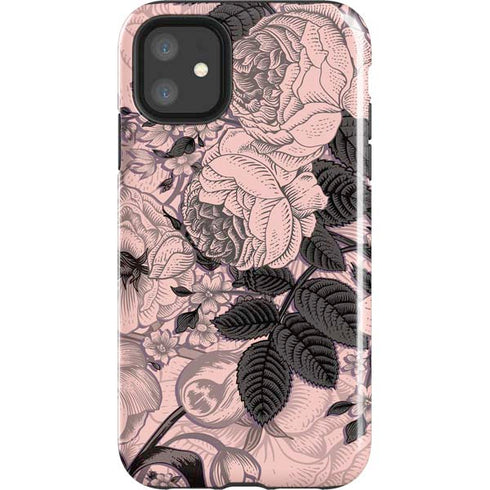 Rose Quartz Floral iPhone 11 Impact Case