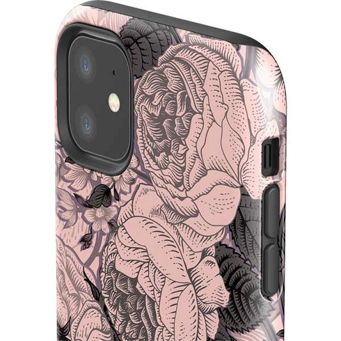 Rose Quartz Floral iPhone 11 Impact Case
