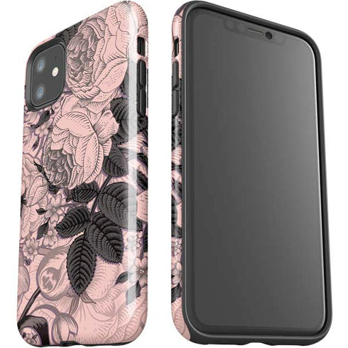 Rose Quartz Floral iPhone 11 Impact Case