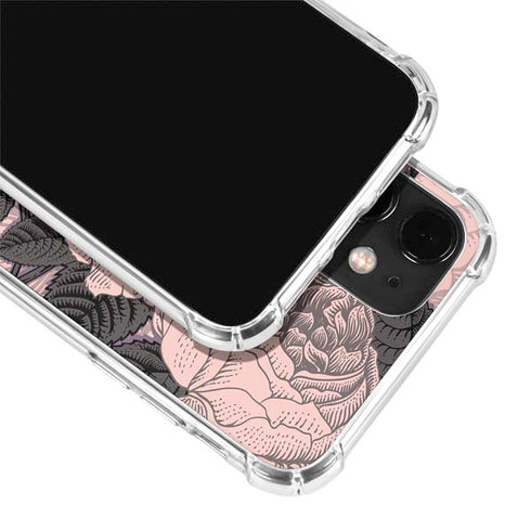 Rose Quartz Floral iPhone 12 Clear Case