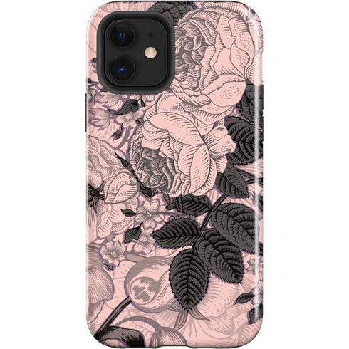 Rose Quartz Floral iPhone 12 Impact Case