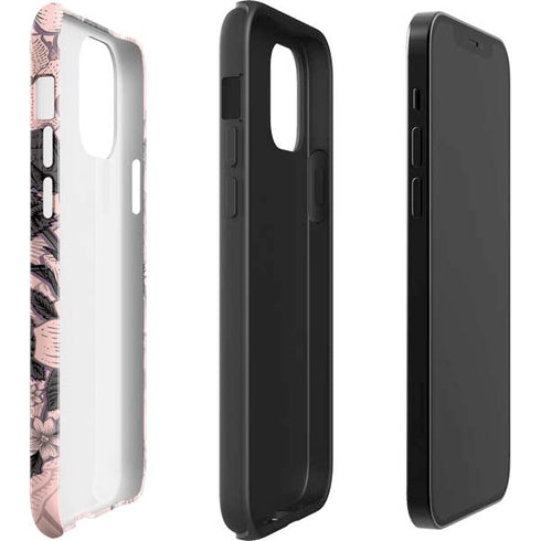 Rose Quartz Floral iPhone 12 Impact Case