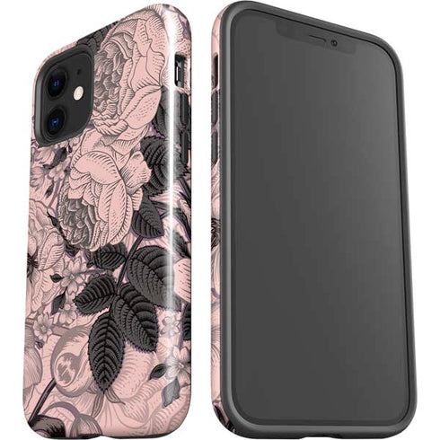 Rose Quartz Floral iPhone 12 Impact Case