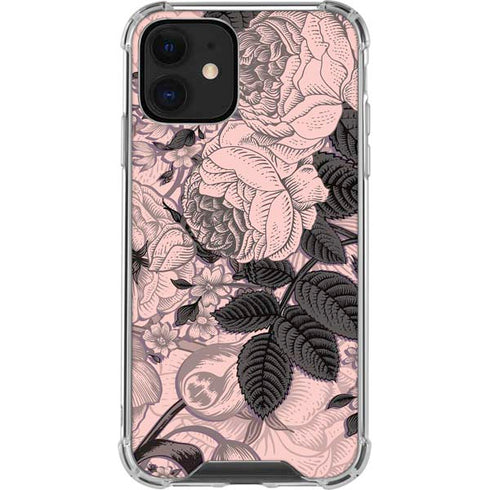 Rose Quartz Floral iPhone 12 Mini Clear Case