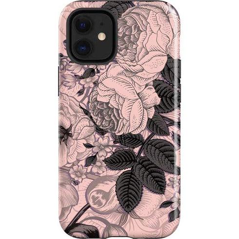 Rose Quartz Floral iPhone 12 Mini Impact Case