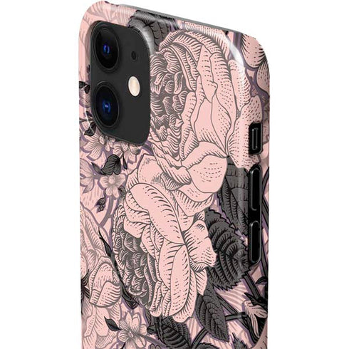 Rose Quartz Floral iPhone 12 Mini Lite Case