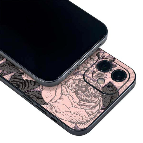 Rose Quartz Floral iPhone 12 Mini Skin