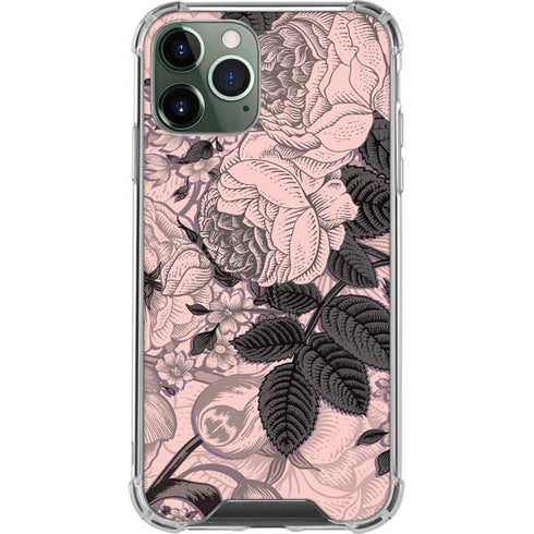 Rose Quartz Floral iPhone 12 Pro Clear Case