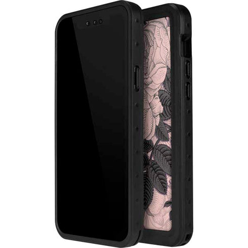 Rose Quartz Floral iPhone 12 Pro Max Waterproof Case