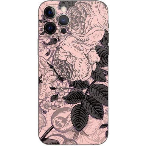 Rose Quartz Floral iPhone 12 Pro Skin
