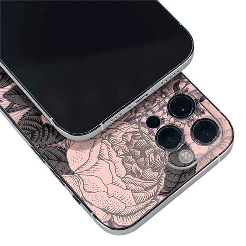 Rose Quartz Floral iPhone 12 Pro Skin