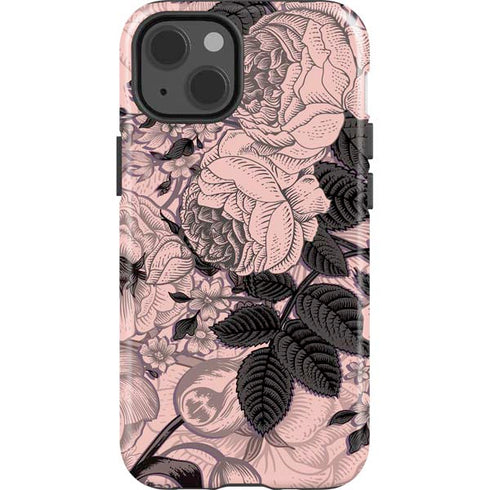 Rose Quartz Floral iPhone 13 Impact Case