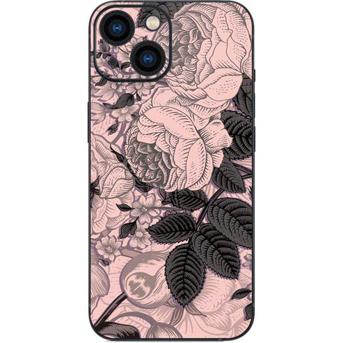 Rose Quartz Floral iPhone 13 Mini Skin