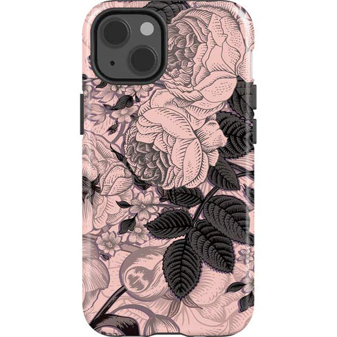 Rose Quartz Floral iPhone 14 Impact Case