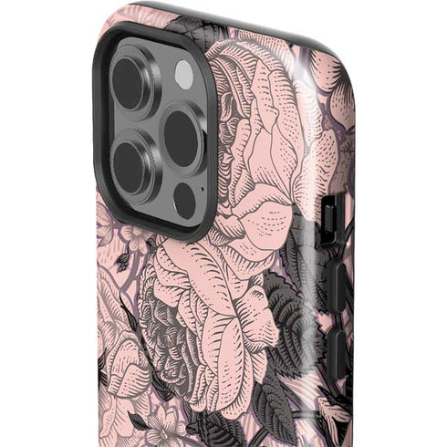 Rose Quartz Floral iPhone 15 Pro Impact Case