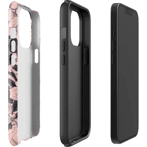 Rose Quartz Floral iPhone 15 Pro Impact Case