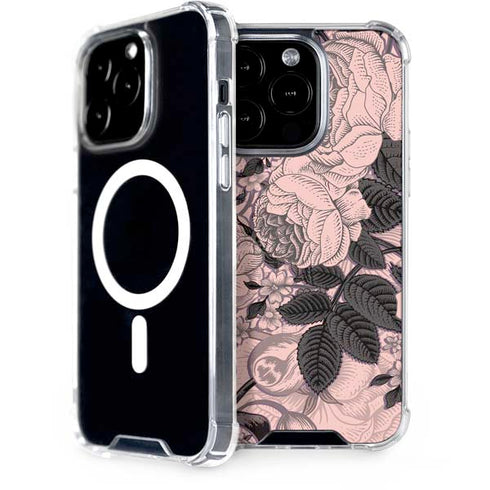 Rose Quartz Floral iPhone 15 Pro MagSafe Case