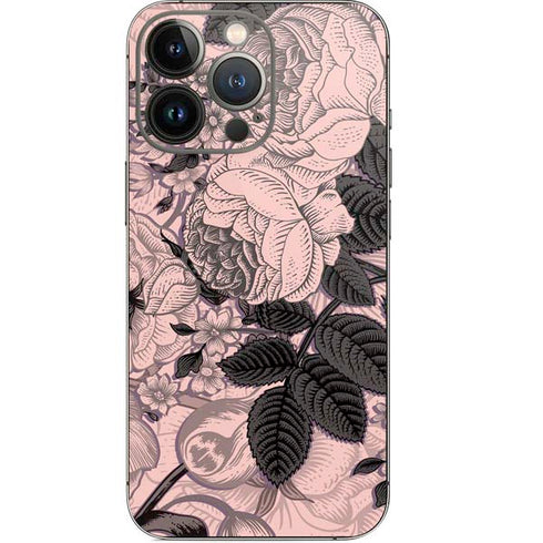 Rose Quartz Floral iPhone 14 Pro Skin