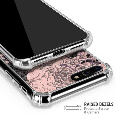 Rose Quartz Floral iPhone 7/8 Plus Clear Case