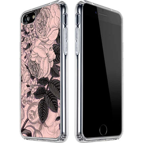 Rose Quartz Floral iPhone SE (2nd & 3rd Gen) Clear Case