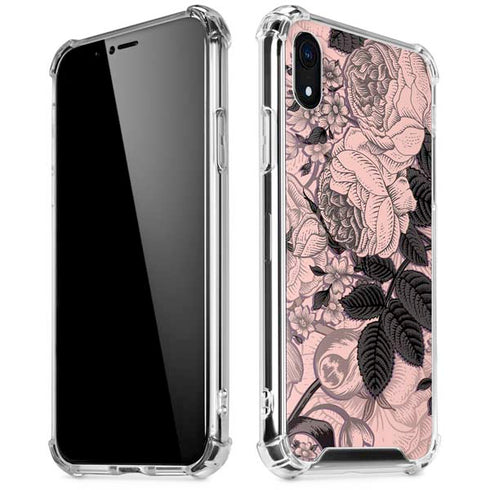 Rose Quartz Floral iPhone XR Clear Case