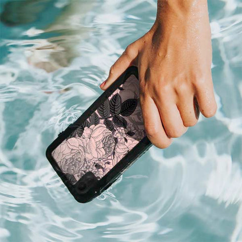 Rose Quartz Floral iPhone XR Waterproof Case