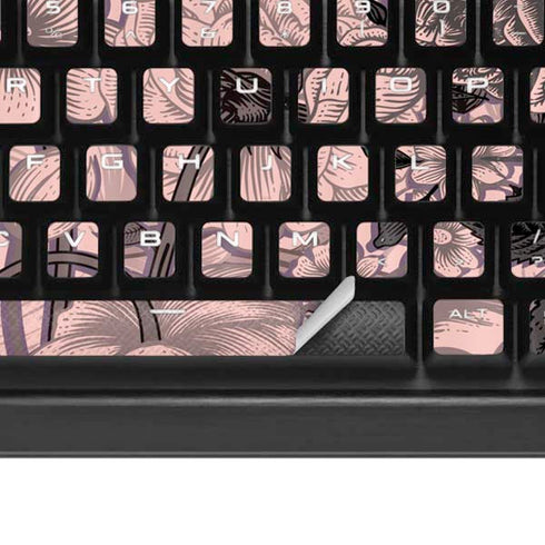 Rose Quartz Floral K95 RGB PLATINUM Mechanical Gaming Keyboard Skin