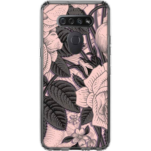 Rose Quartz Floral LG K51/Q51 Clear Case