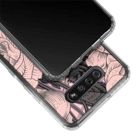 Rose Quartz Floral LG K51/Q51 Clear Case