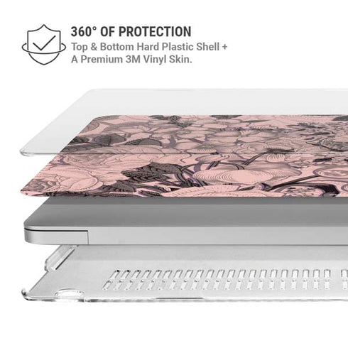 Rose Quartz Floral MacBook Air 15in (2023-2025) Case plus Skin