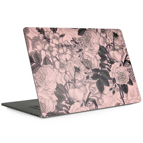 Rose Quartz Floral Apple MacBook Pro 15-inch Skin