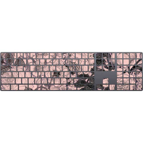 Rose Quartz Floral Magic Keyboard with Numeric Keypad Skin