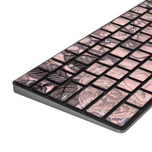 Rose Quartz Floral Magic Keyboard with Numeric Keypad Skin