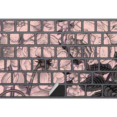 Rose Quartz Floral Magic Keyboard with Numeric Keypad Skin